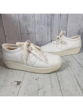 Nurse Mates Womens Clog Kris Size 6M White Leather Nursing Shoes Slip Resistant